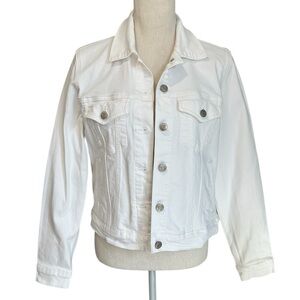 GAP Icon White Denim Jean Jacket Women’s Size Small